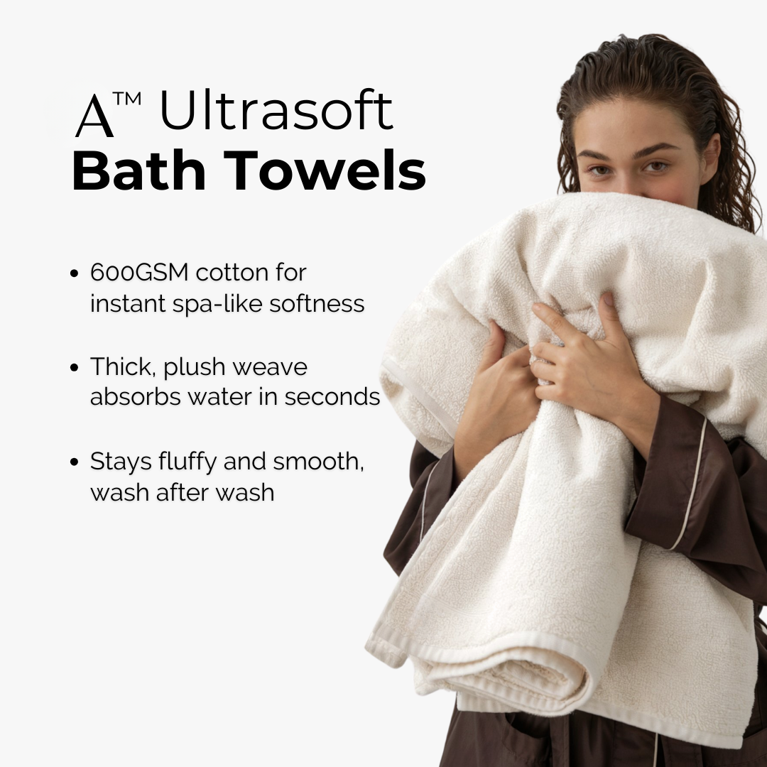 Ultrasoft Egyptian Cotton Bath Towels 2pcs (55x28in)